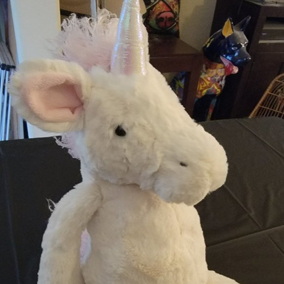 Jellycat Bashful Unicorn Pink Mane Tail Stuffed Animal Plush 17” - Picture 5 of 9